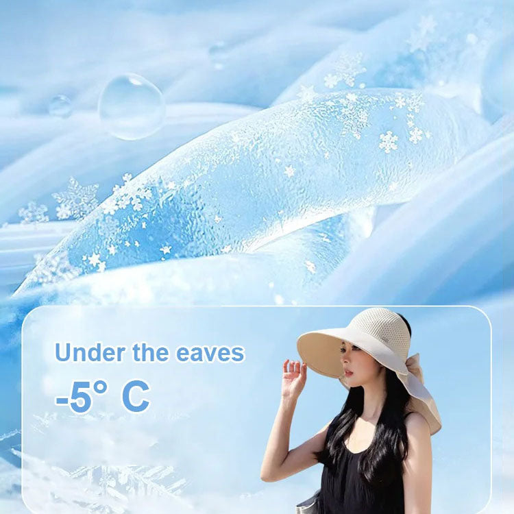 1+1 FREE | Solaris™ 2025 Summer New Large Brim Hollow Sun Protection Hat with Removable Neck Scarf
