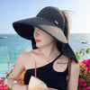 1+1 FREE | Solaris™ 2025 Summer New Large Brim Hollow Sun Protection Hat with Removable Neck Scarf