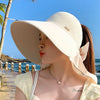 1+1 FREE | Solaris™ 2025 Summer New Large Brim Hollow Sun Protection Hat with Removable Neck Scarf