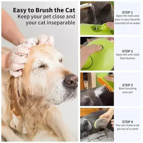 SteamBrush™ - Pamper Your Pet With Gentle And Effective Coat Care!